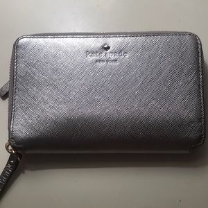 Kate spade silver wristlet